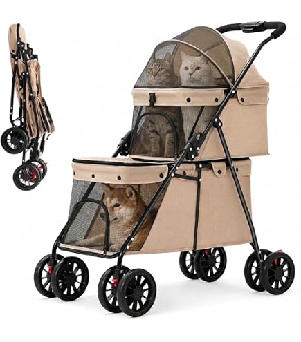 Amazon.co.jp: MODONG ペットカート 2段式 犬 カート ペットかーと折