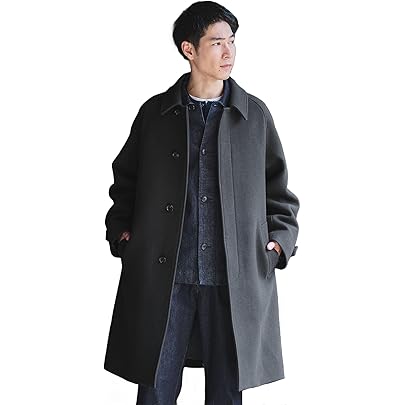 Amazon.co.jp: [ビームス] コート ワイドフィット フリース ステン