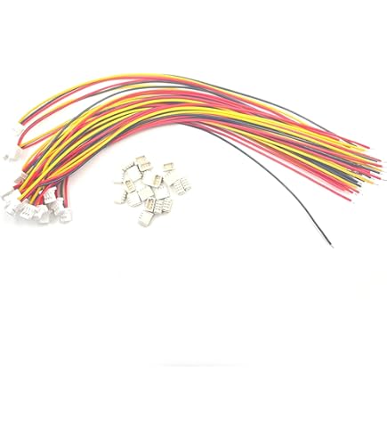 20 Sets Mini Micro SH1.0 JST 2-Pin Connectors With 100mm Cables - Male & Female Plugs For DIY Electronics