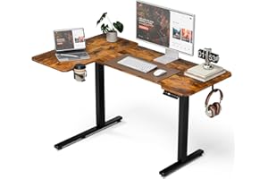 Acrolix 51" Reversiable L-Shaped Electric Standing Desk Adjustable Height Gaming Stand Up Corner Desk Sit Stand Home Office C
