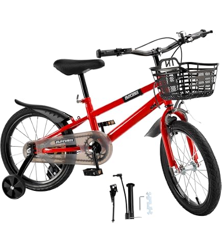BTM 子供用自転車 赤 １６インチ Amazon | BTM 子供用自転車 自転車 補助輪付き 子供 16インチ スタンド