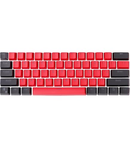 Amazon.co.jp: GTSP 61 レッドキーキャップ 60%キーキャップセット PBT
