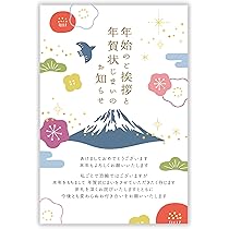 Amazon | 年賀状じまい ハガキ 20枚【新年にお知らせ】私製はがき