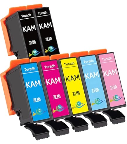 Amazon.co.jp: KAM-6CL-L エプソン 用 インク カメ 6色セット Epson