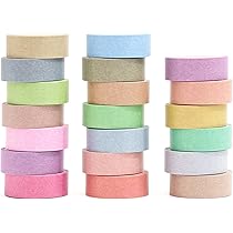 Amazon.co.jp: YUBBAEX 20巻 無地 マスキングテープ セット 虹の20色