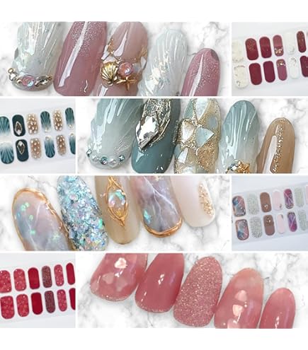 Amazon.co.jp: HERAXI ネイルシール 手の爪 20Pcs 爪やすり付き ネイル
