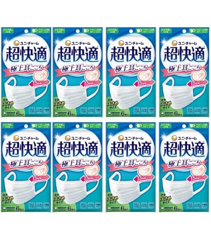 Amazon.co.jp: [ユニ・チャーム] 【6個セット】 超快適マスク プリーツ