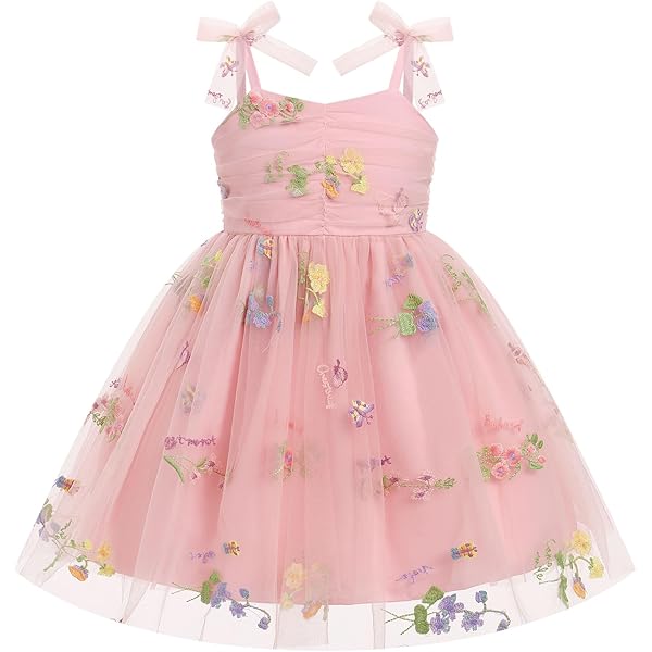 thumbnail image 2 of Girls Sequin Rainbow Star Tulle Dress - Sparkly Birthday Party Dress With Ruffle Sleeves, Toddler To Kids 2 of 14