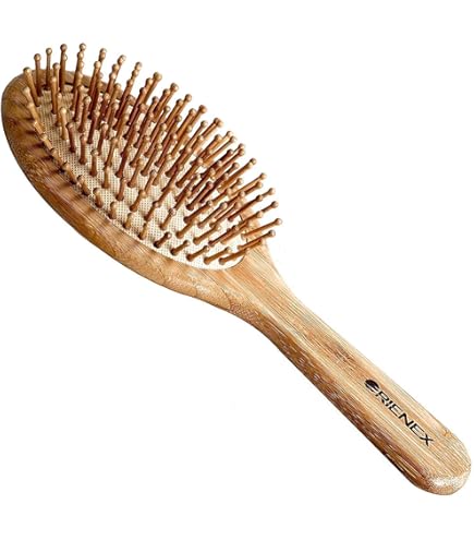 Amazon | ORIENEX ヘアブラシ 木製櫛 美髪ケア 頭皮＆肩＆顔マッサージ