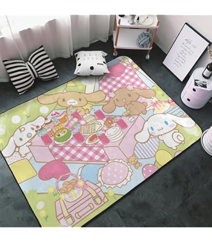 Amazon | シナモロール ラグ カーペット 防ダニ抗菌防臭洗える