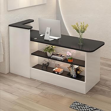 木製レジカウンター スリットデザイン たっぷり収納 楽天市場】レジカウンター カウンター おしゃれ ホワイト 収納