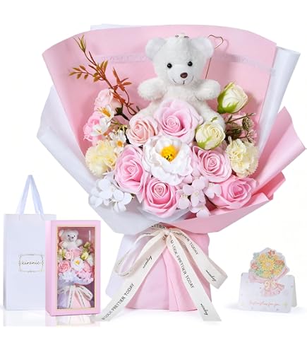 Amazon｜ノーブランド品 ローズラビット バラのうさぎ 26cm 造花 PE 