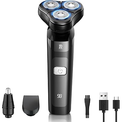 Amazon | 【2025新登場&回転式】シェーバー メンズ 髭剃り 27枚刃 乾湿