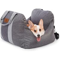 Siège Auto Surélevé Chien Chat - Transporteur Pliable Portable Respirant Avec Sangles Sécurité