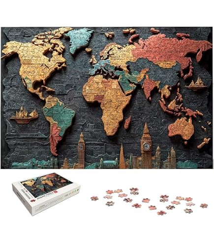 Amazon.co.jp: 4000ピース ジグソーパズル Educa 世界の行政地図 The