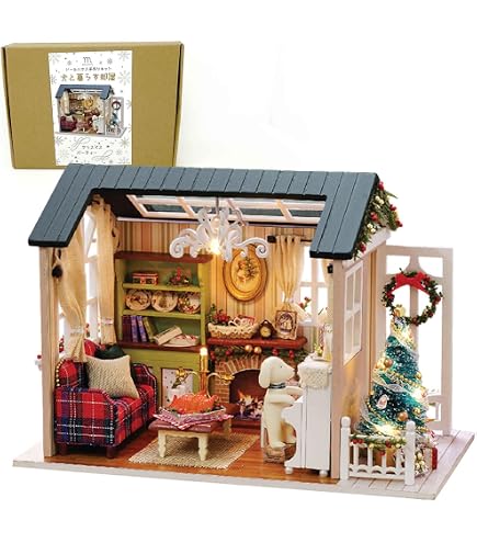 Amazon.co.jp: Cjeuxnr DIY ミニチュアドールハウスキット 3D 木製