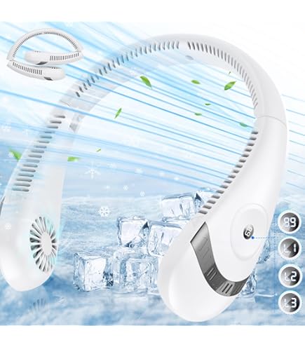 首掛け扇風機 ネッククーラー 5000mAh大容量 ネッククーラー 首掛け扇風機 羽なし 5段階風量 5000mAh大容量 静音