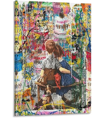 Amazon.co.jp: バンクシー アートパネル 水晶絵 インテリアフレーム