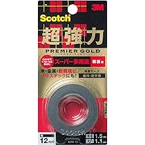 両面テープ　超強力　金属・一般　12mm   Scotch 3M ６箱まとめ売り スコッチ 超強力両面テープ プレミアゴールド スーパー多用途