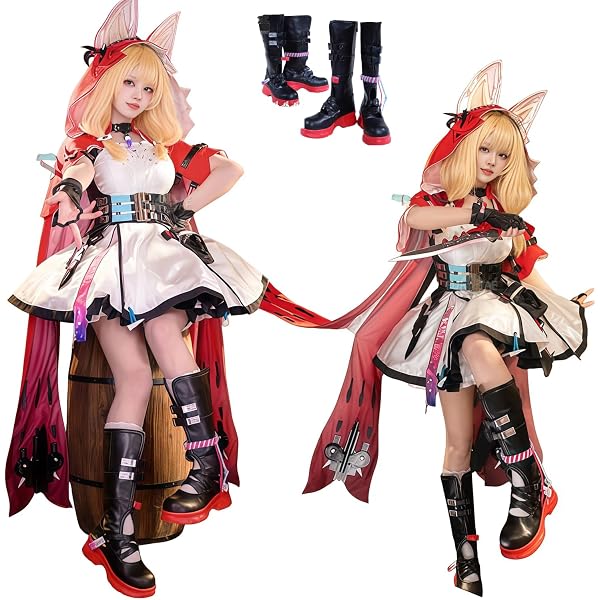 Amazon.co.jp: アークナイツ フロストノヴァ コスプレ衣装+靴+耳+髪