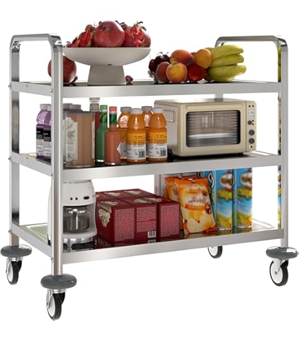 Amazon.co.jp: 【LifeRed】 キッチンカート 3段 ステンレス キッチン