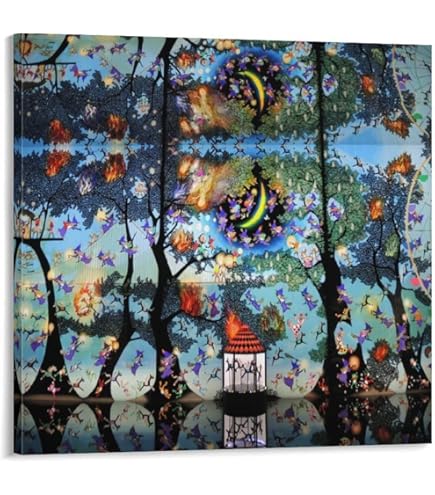藤城清治 「泣いた赤鬼」額サイズ57×63cm Amazon.co.jp: 藤城清治 つるの恩がえし/泣いた赤鬼 [DVD