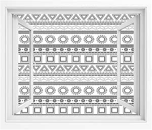 Amazon 原始的な装飾 絵画風 Pvc壁紙ポスター 150x1 Cm ネイティブアメリカンアステカ民族的ボーダー伝統的な太陽の三角形の装飾 壁紙 簡単壁紙シール 風景 景色ステッカブラックホワイト ウォールステッカー オンライン通販