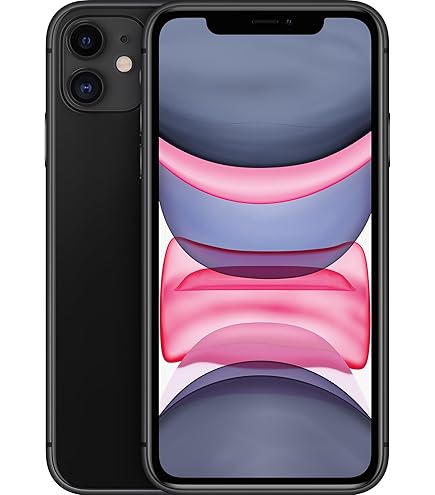 Apple iPhone 11, 64GB, Black - Fully Unlocked (Renewed
