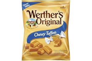 Werther's Original Chewy Toffees Bag, Sweet, Smooth Caramel That is Delightfully Chewy, 135 g