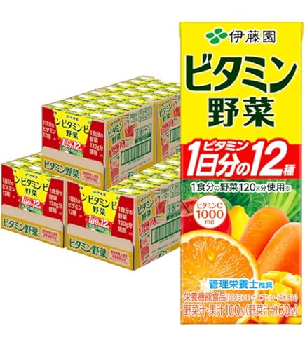 Amazon.co.jp: 伊藤園 ビタミン野菜 200ml 紙パック 24本 1ケース