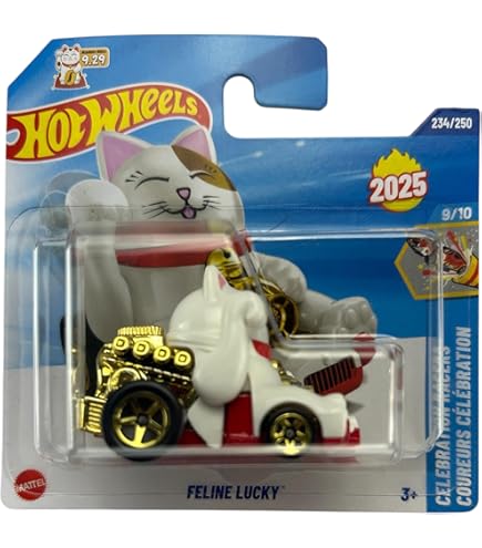 Hot Wheels Feline Lucky White HYW52 - Celebration Racers 2025