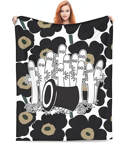 Amazon｜ムーミン ニョロニョロ ブ ブランケット blanket
