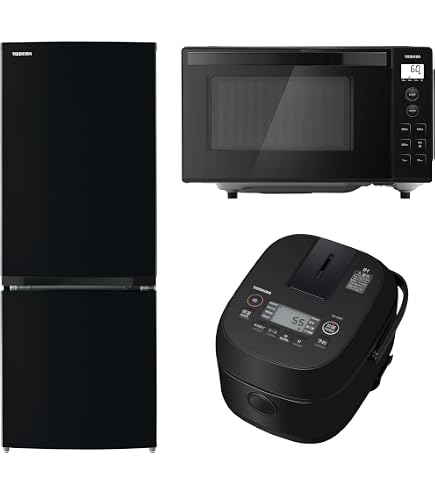 Amazon | TOSHIBA(東芝)【3点セット】冷蔵庫 153L+洗濯機 4.5kg+レンジ