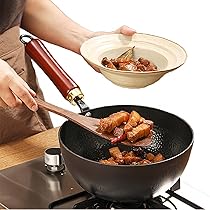 Amazon.co.jp: qingshenyi ミニ中華鍋 深型中華鍋 窒化鉄鍋 ノン