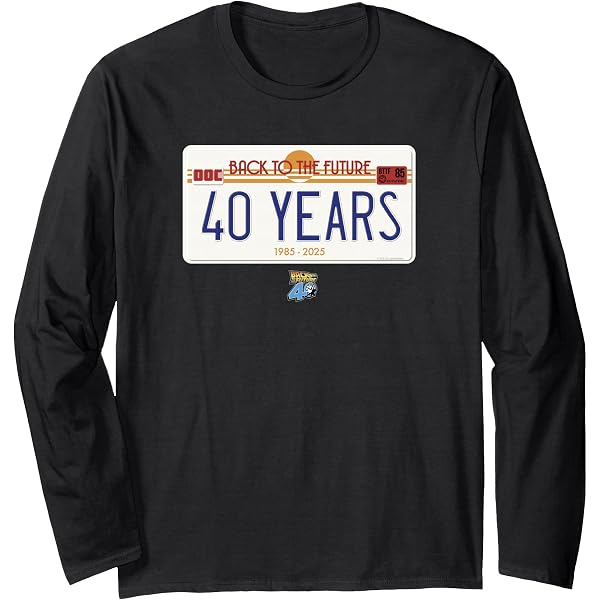 USJ　バック・トゥ・ザ・フューチャー　40周年記念　長袖Tシャツ　ブラック　L Amazon | バック・トゥ・ザ・フューチャー 40周年記念のアイコニックな