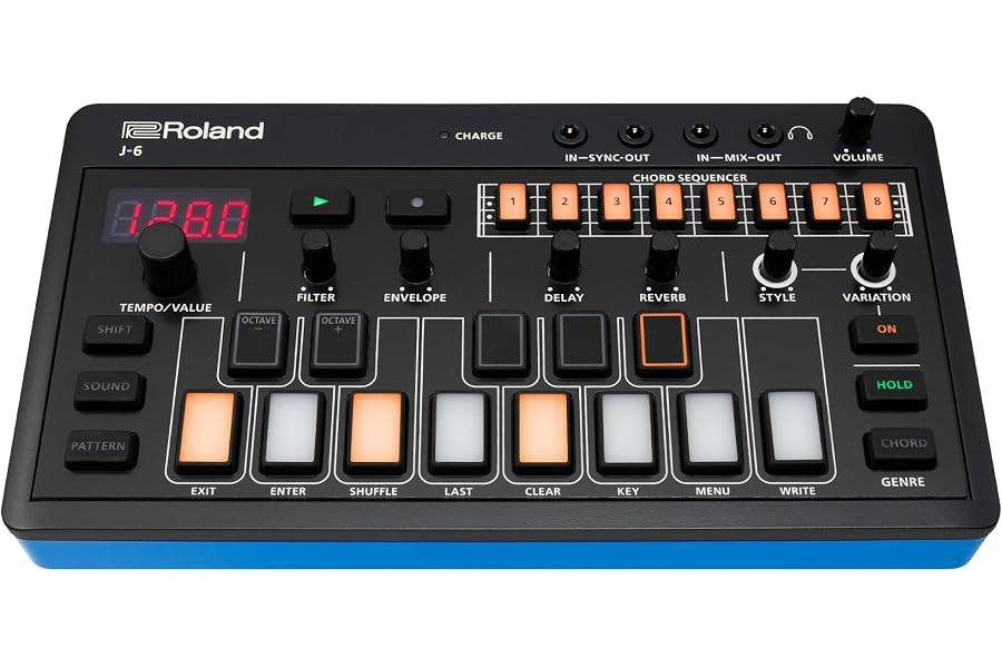 ROLAND AIRA Compact J-6 CHORD SYNTH | Portable song creation machine with professional Roland sound and features | JUNO-60 Sy