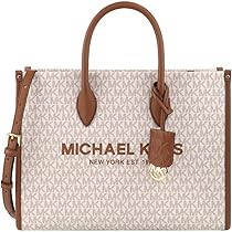 Michael Kors トートバッグ ホワイト/ブラウン MICHAEL KORS マイケルコース トートバッグ レディース MK