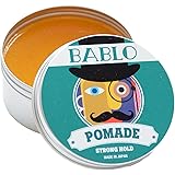 バブロ ポマード ストロングホールド メンズ グリース 水溶性 ヘアグリース ヘアワックス BABLO