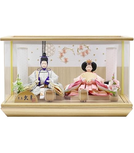 Amazon | 雛人形 久月 ひな人形 木目込人形飾り 市松人形 おさげ h083