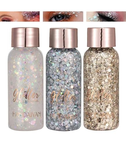 Amazon | グリッター アクリルカラージェル ボディジェル グリッター 9