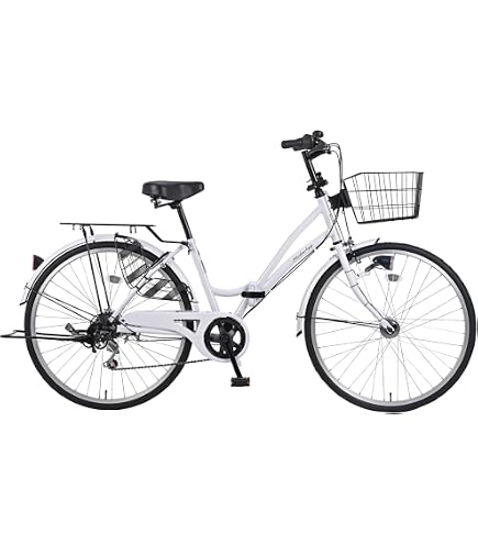 ​【引取り限定・極美品】 シティサイクル 26インチ ホワイト ママチャリ Amazon | 自転車 シティサイクル ママチャリ cyma グランディーノ 26