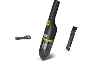Karcher 1.198-357.0 CVH 3 Black Handheld Vacuum Cleaner, Powerful, Compact, Cordless USB-C Rechargeable (Non-Stand Charging), Strong Power Mode, Washable and Clean, Double Filter, Brush Included