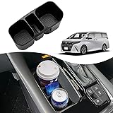 Cartist トヨタ アルファード ヴェルファイア 40系 カップホルダー 最新型 TPE素材 Alphard Vellfire 4代目 2023年~現行 衝撃吸収 コンソールトレー ドリンクホルダーカバー アンチスキッド センターコンソール 専用設計 収納ケース アクセサリー 内装 カーパーツ