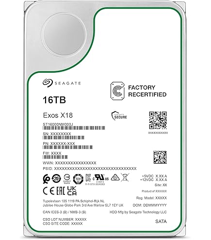 ジャンク　Seagate Exos X18 16TB HDD Seagate Exos X18 ST16000NM000J / 2TW103-881 16TB / 16,000GB