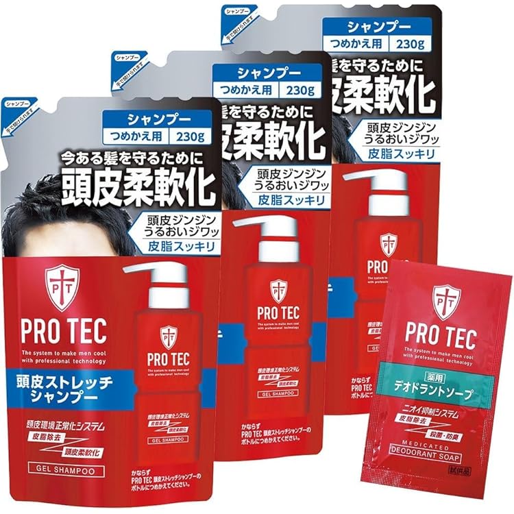 PRO TEC(プロテク) 頭皮ストレッチ コンディショナー つめかえ 230g 　×3個 Amazon | PRO TEC(プロテク) 頭皮ストレッチ コンディショナー
