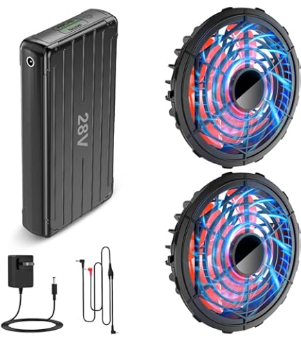 Amazon.co.jp: 空調作業服 ファン バッテリー セット【30V超高