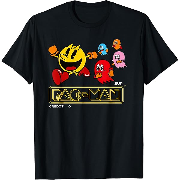 Amazon | 【PAC-MAN】パックマン イラスト 003 Tシャツ | Tシャツ