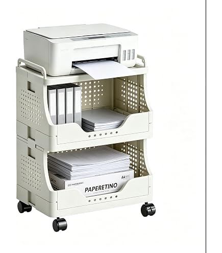 折りたたみワゴン キャスター付き 収納式キッチンワゴン ホワイト Amazon.co.jp: 収納ワゴン キャスター付き キッチンワゴン 折りたたみ
