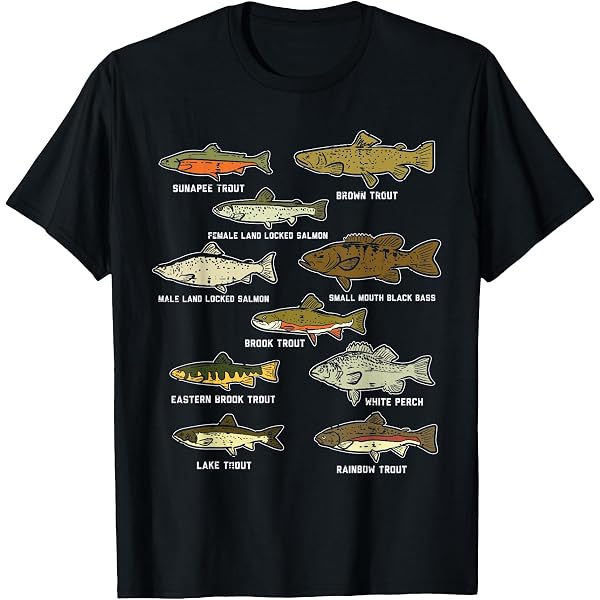 Amazon | Brook トラウトフィッシュ アニマル淡水釣り Tシャツ | T