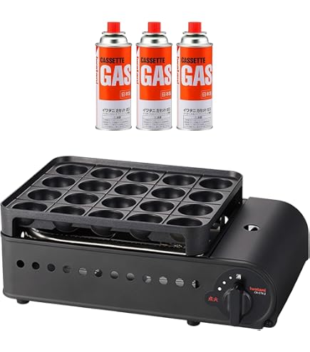 Amazon | イワタニ 炎たこ2 カセットガス たこ焼き器 CB-ETK-2 5点